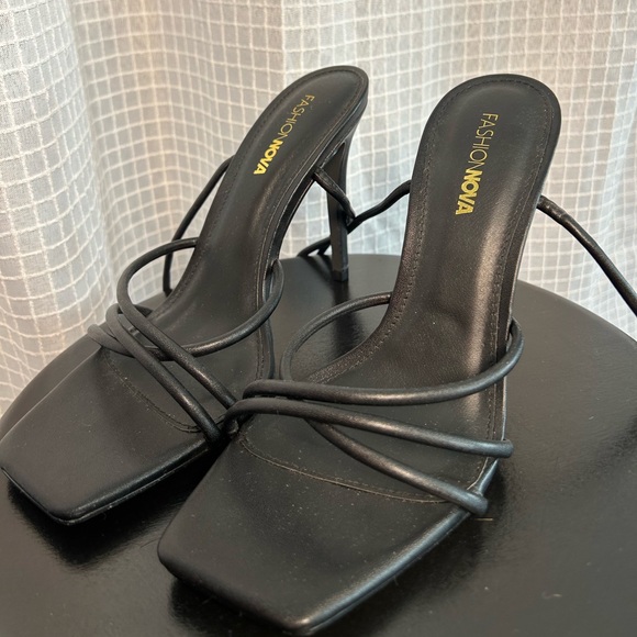 Strappy Heels - Black - Picture 2 of 3